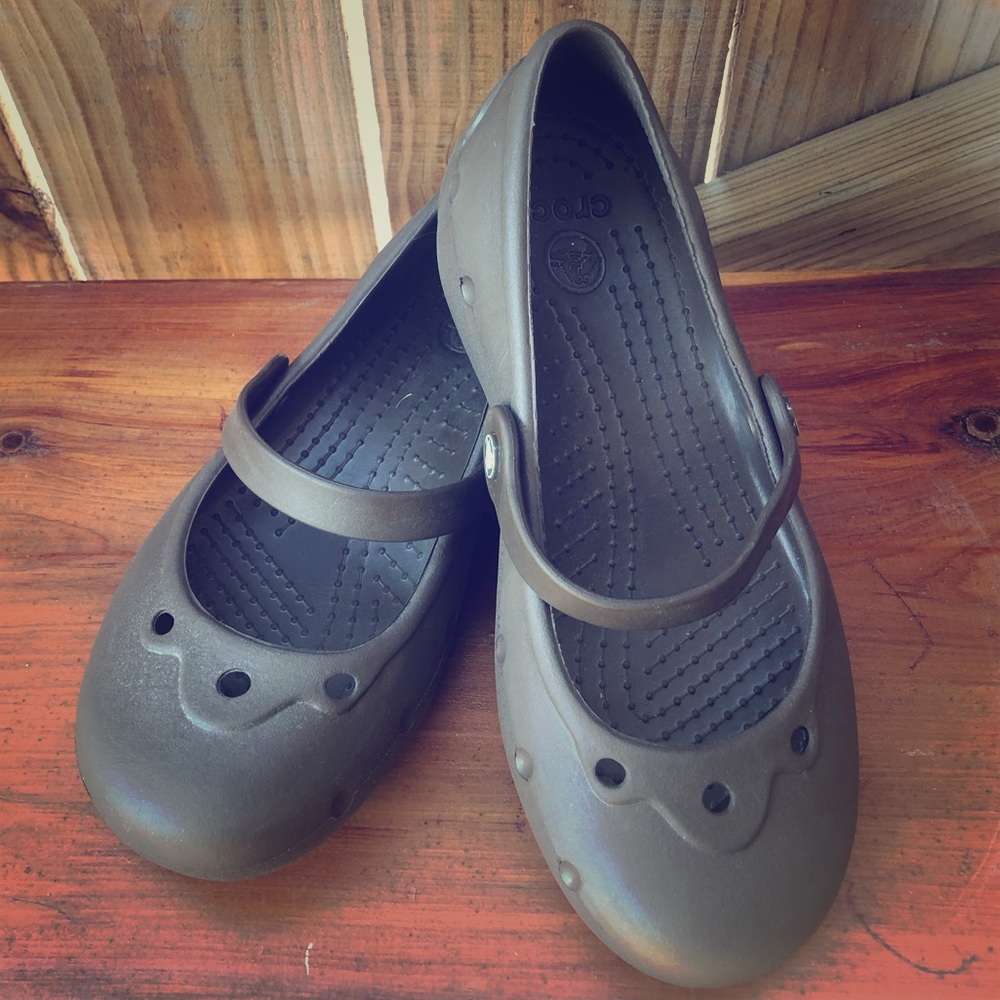 Crocs “Alice” Brown Mary Jane Style Rubber Shoe